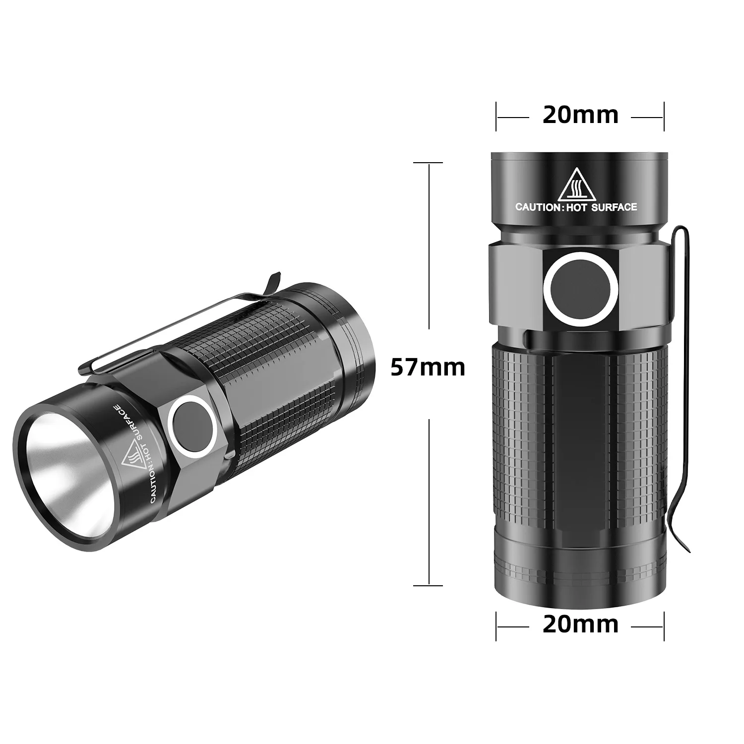 Nešiojamų Mini Žibintuvėlis LED USB Įkraunamas Žibintuvėlis Išgyvenimo Saugos Lempa Su Skrybėlę, Apkabos, Kempingas Vandeniui tolimo Žibinto Nuotrauka 1