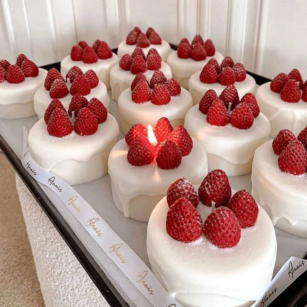 Kūrybos torto formos aromatizuoti žvakės gimtadienio dekoro žvakės aromatas namų valgomojo stalas, dekoratyvinė puošmena gimtadienio dovanos Nuotrauka 2
