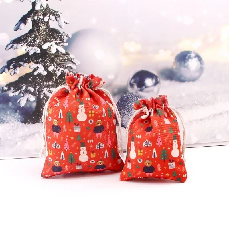 Kalėdų šalis dekoro dovanų maišelis Kalėdų Išvakarėse 