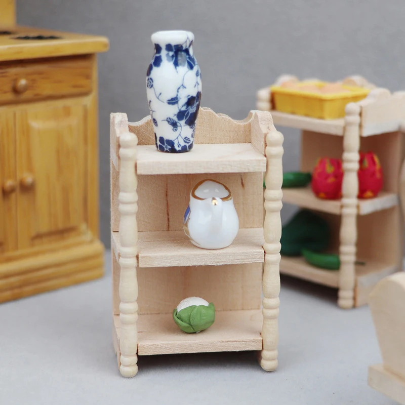 1:12 Miniatiūriniai Lėlių stalčiuko Stendas Persirengimo Spintelė Mini Mediniai Baldai Modelį 