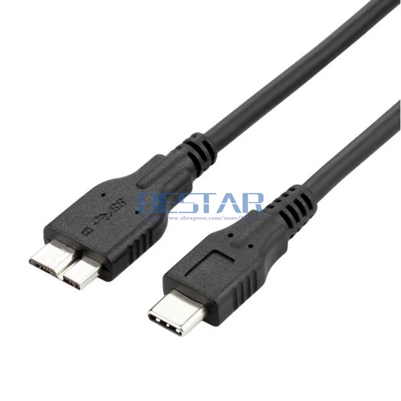 1 m 3ft USB 3.1 USB-C usb3.1 C Tipas-c male į USB 3.0 micro B duomenų kabelį, skirtą 