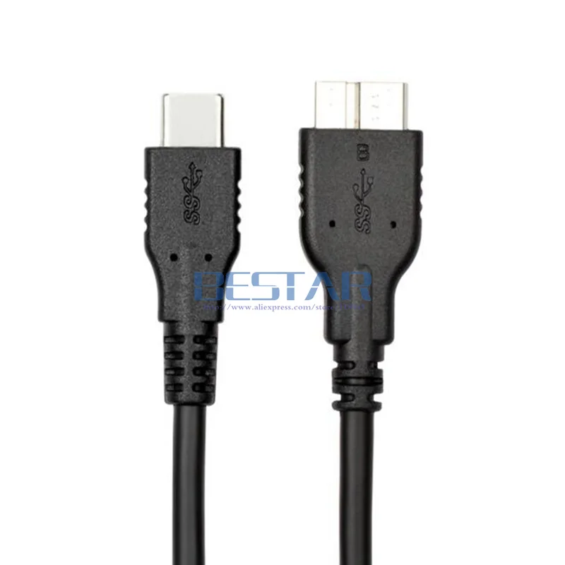 1 m 3ft USB 3.1 USB-C usb3.1 C Tipas-c male į USB 3.0 micro B duomenų kabelį, skirtą 
