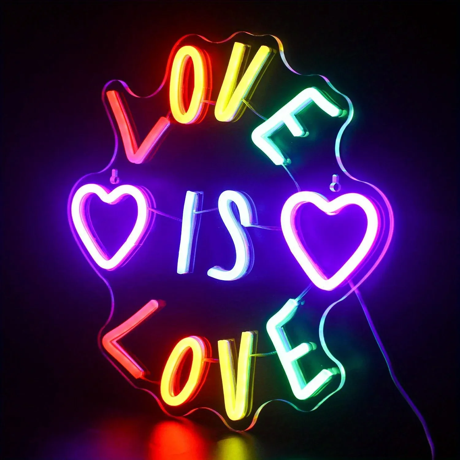 Meilė Yra Meilė, Neono Ženklais USB Naktį Šviesos diodų (LED Neonas Pasirašyti Šviesos Estetinį Kambario, Miegamojo Puošimas Šalis Vestuvių Valentino Diena Dekoras Nuotrauka 1