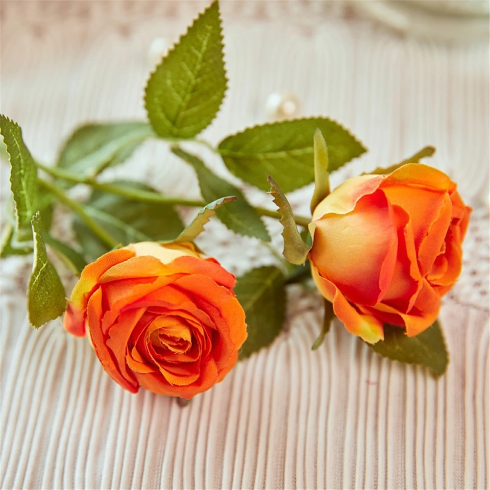 false gėlės Geltonos, Rausvos Rožės Sode papuošti Dirbtiniai Augalai Bonsai Sedum morganianum Nuotrauka 3