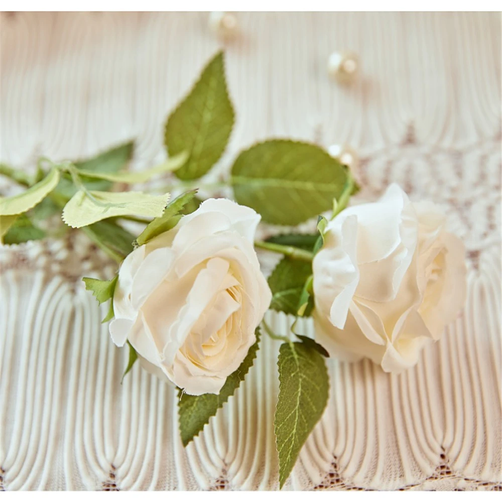 false gėlės Geltonos, Rausvos Rožės Sode papuošti Dirbtiniai Augalai Bonsai Sedum morganianum Nuotrauka 5