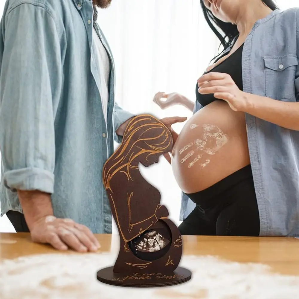 Kūdikių Skelbimas Kūdikio Ultragarso Nuotrauką Rėmas Medinis Nėštumo Dovana Nėščia Motina Suvenyras Namų Puošybai Nuotrauka 1