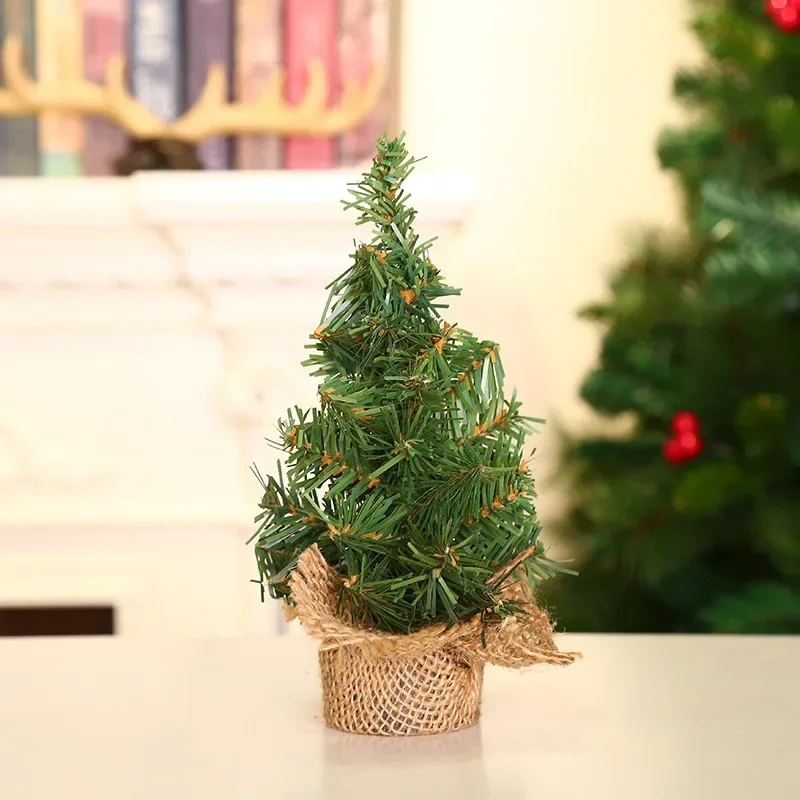 Kalėdų Eglutė 20cm Mini Kalėdų eglutę Lino Apačioje Medis, Kalėdų Šventė Pirkinių Langą Stalo Apdailos Nuotrauka 5