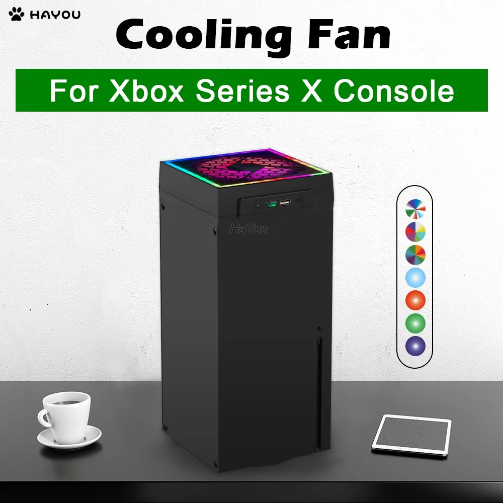 Spalvinga Žibintai LED Viršų Aušinimo Ventiliatorius skirtas Xbox Serijos X Konsolės USB 3.0 HUB Nuotrauka 4