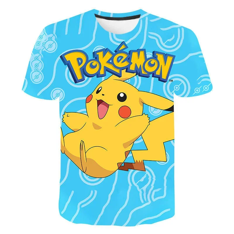 Nauji karšto pardavimo Pokemon vaikų berniukų, mergaičių marškinėliai vaikų marškinėliai paaugliams unisex streetwear mados viršūnes tees hip-hop atsitiktinis marškinėlius Nuotrauka 1