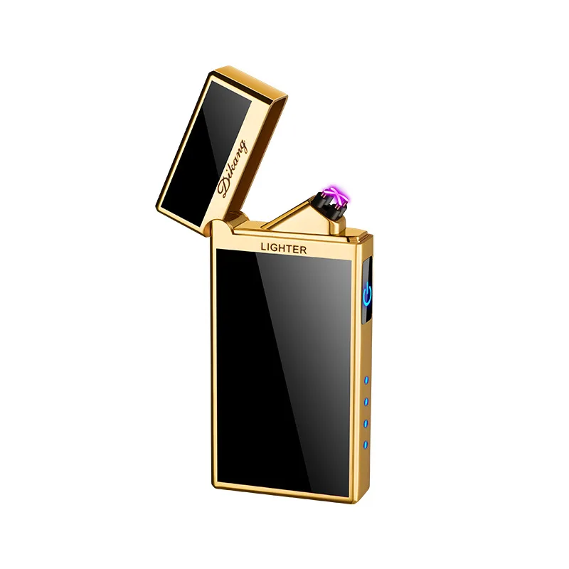 NAUJAS Touch Sensor Dual Plazmos Lanku USB Elektros Lengvesni Flameless Impulso Metalo High-end Cigarų Specialios Lauko Vėjo Lengvesni Nuotrauka 5