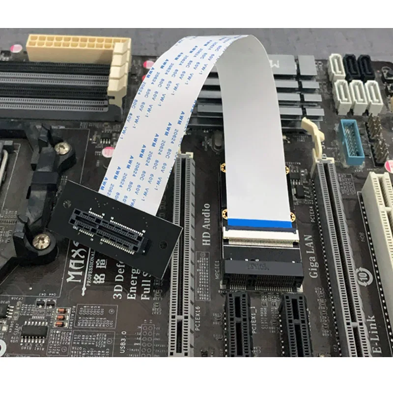 MSATA Išorės Išplėtimo kortą MiniPCIe Kortelės 52pin Išorės Lankstus Kabelis MSATA SSD Išorės Laido 20cm Nuotrauka 3