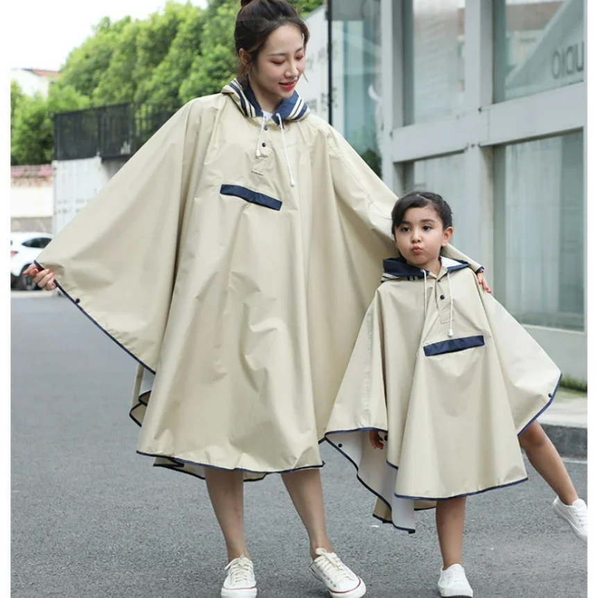Korėjos Stiliaus Tėvų Vaikas Lietaus Poncho Su Krepšys Neperšlampamas Lietpaltis Vaikams Mergaitėms Studentų Lietpaltis Su Vietos Kuprinę Nuotrauka 0
