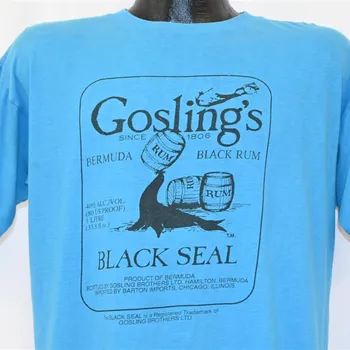 90s Goslings Bermudai Juoda Romas Antspaudas marškinėliai Didelis