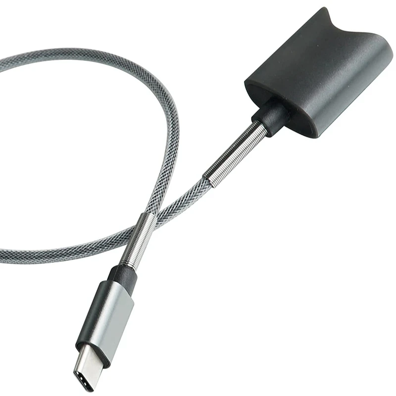 USB Sąsaja Įkrovimo Kabelį, Magnetinio Įkroviklio Laidą Universalaus Dizaino 45cm (Juoda USB-A) Nuotrauka 4