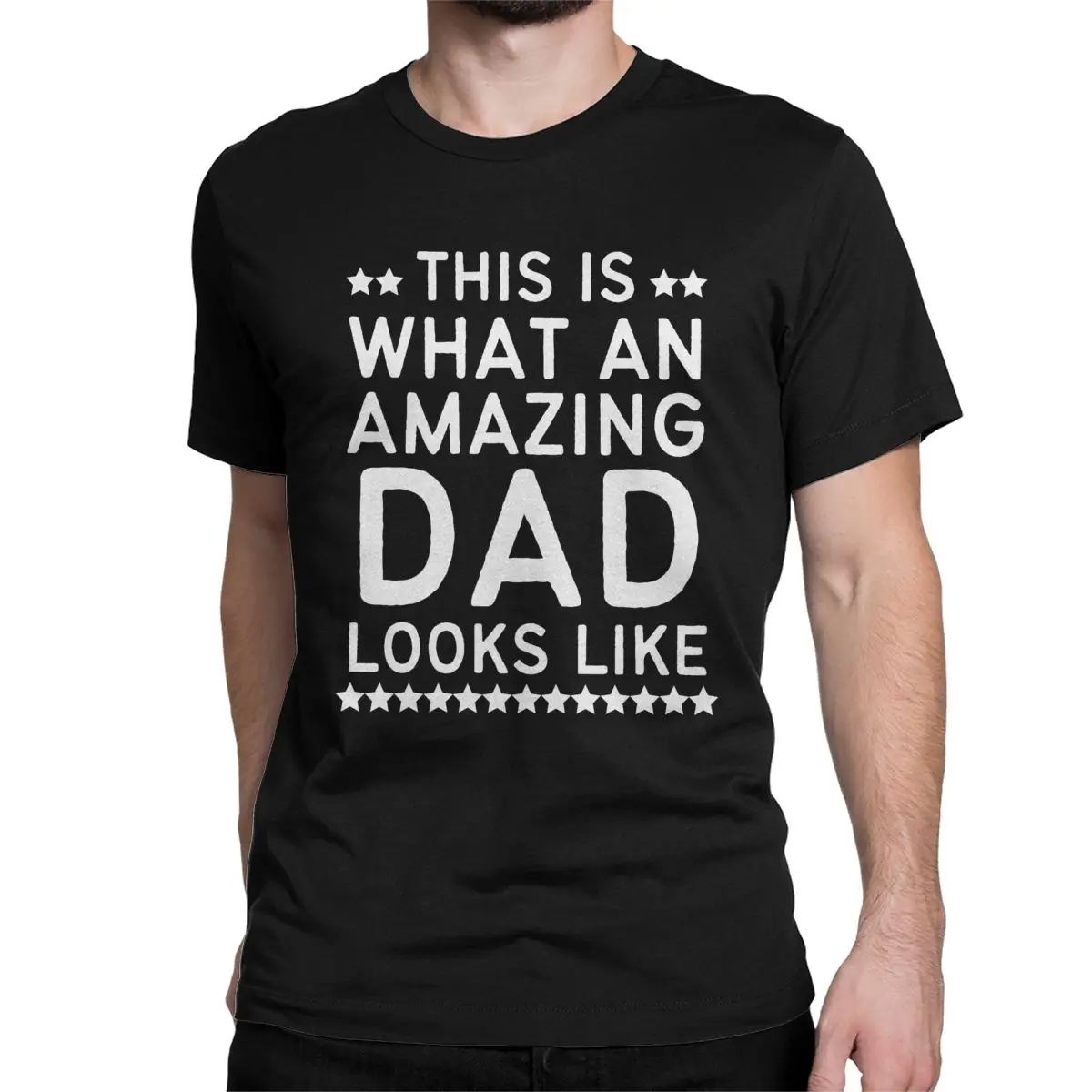 Vyrų, Moterų, T-Shirt Tai, Koks Nuostabus Tėtis Atrodo Naujovė Grynos Medvilnės Marškinėliai Trumpomis Rankovėmis Marškinėliai Apvalios Apykaklės Viršūnės Nuotrauka 1