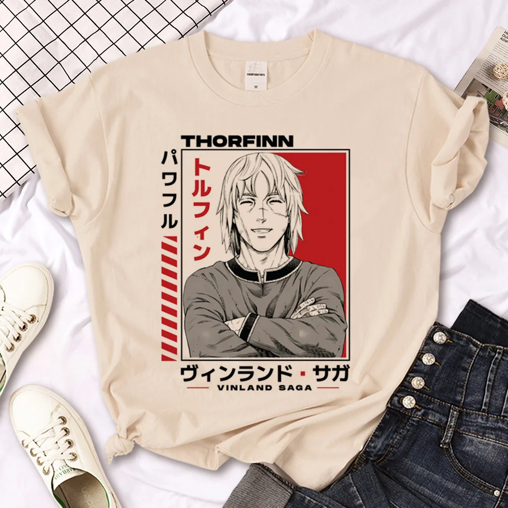 Thorfinn Vinland Saga Vinrando Saga marškinėlius moterims juokinga streetwear t-shirts mergina Japonų manga juokinga drabužiai Nuotrauka 2
