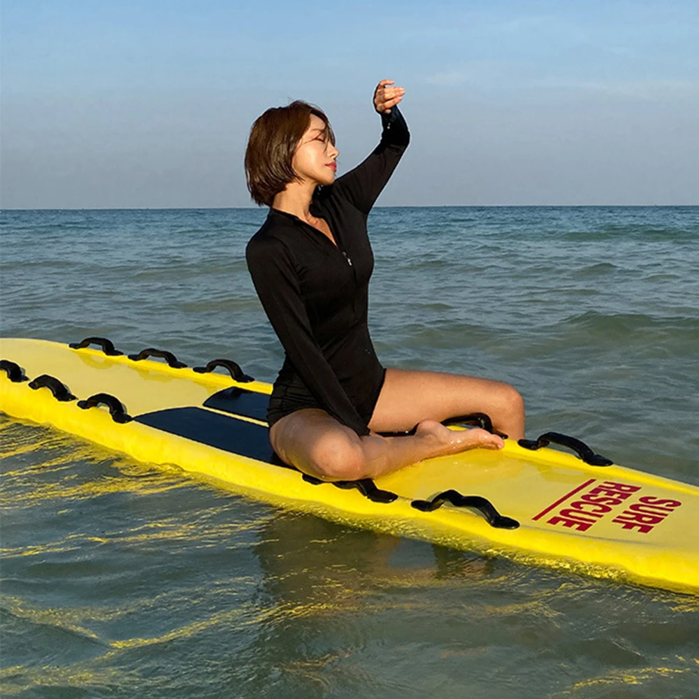 2023 Naujas Moterų Nardymo Kostiumas Vienas Gabalas Priekinis Užtrauktukas ilgomis Rankovėmis Seksualus maudymosi Kostiumėliai Paplūdimio Saulės Greitas Džiovinimas Banglenčių Maudymosi Kostiumas Nuotrauka 1