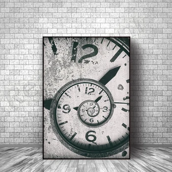 Abstrakti spiralės laikrodis fone. Susukti Laiko plakatą sienų apdailai meno drobės drobės retro namų plakatas