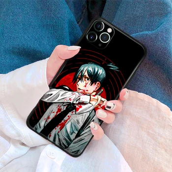 Aki Hayakawa Pjūklą Vyras Anime Minkšto Silikono Stiklo Telefono dėklas skirtas IPhone SE 6s 7 8 15 Plus X Xr Xs 11 12 13 Mini 14 15 Pro Max