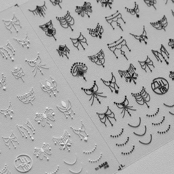 Aukštos kokybės įdegio amatų Manikiūro lipdukai dot drugelio formos dizainas star mėnulis auksas, sidabras DIY nail art mados lipdukas
