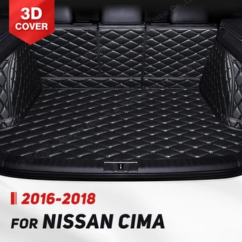 Auto Visu Bagažo Skyriaus Kilimėlis Nissan Cima 2016-2018 17 Car Boot Padengti Trinkelėmis Linijinių Krovinių Vidaus Reikalų Raštas Priedai