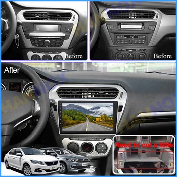 Automobilio Multimedijos Grotuvo Peugeot 301 Citroen Elysee 2014 2015 2016 2017 2018 Radijo Vaizdo Navigacijos DVD GPS galvos vienetas 2DIN BT