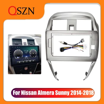Automobilio Radijas Fascias Rėmelis Nissan Almera Saulėtas 2014-2018 m. 10.1 colių Stereo Pultas laidynas Maitinimo Laido Adapteris