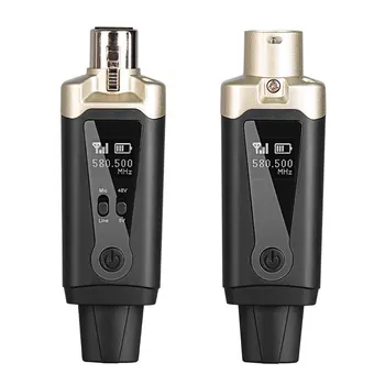 Bevielio Mikrofono Sistema XLR Mic Konverteris Adapteris UHF Automatinis Siųstuvas Setup Kondensatoriaus Dinaminis Mikrofonas