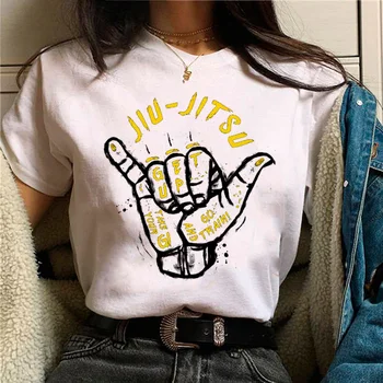 Bjj Jiu Jitsu t-marškinėliai moterims streetwear juokinga marškinėlius mergina y2k juokingas anime drabužiai