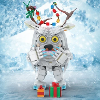 BuildMoc SS Kalėdų Dovana Yeti Žaislas Sniego Monstras Blokai Nustatyti Žvėries Sniego Monstras Simbolių Žaislas Vaikams Helovinas Dovana