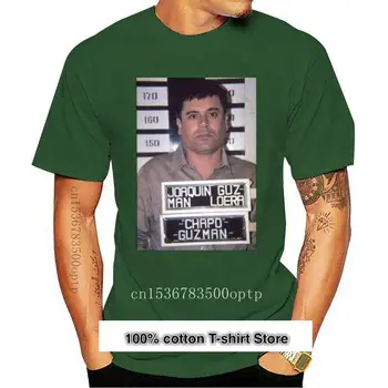 Camiseta divertida de El Chapo Guzman, camisa de Mugshot, El señor de la droga mexicana, Harajuku, nueva