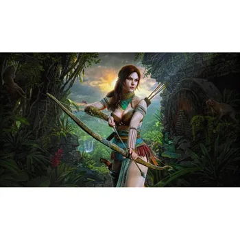 Diamond Tapybos Žmonių Tomb Raider Lara Croft kvadratiniu Turas Gręžimo kalnų krištolas Siuvinėjimas 