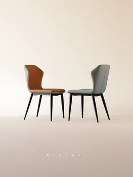 Dizaineris valgomojo kėdės, paprastas šiuolaikinės kėdės, namų modelis kambariuose, Interneto įžymybės, šviesos prabanga kėdės, atlošais, valgomasis tab
