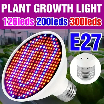 E27 LED Visą spektrą Augalams Augti, LED lemputes, Lempos, apšvietimas, Sėklos hidro Gėlių Šiltnamio efektą sukeliančių Daržovių Patalpų hydroponic sodo Žibintas