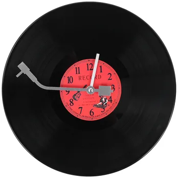 Europos Nostalgišką Retro Ultra-Quiet Laikrodis Vinilo Įrašas Asmenybės Sieninis Laikrodis Kavinė Baras Dekoratyvinis Sieninis Laikrodis