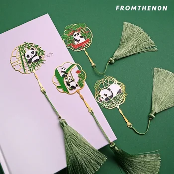 Fromthenon Kinų Stiliaus Kawaii Panda Žalvario Žymą Knygos Apželdinimo Dekoratyviniais Rodyklės Žymą