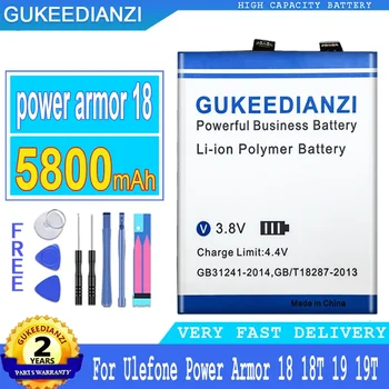GUKEEDIANZI Baterija Ulefone Power Armor, Didelės Galios Bateria 18, 18T, 19T, 19T, Armor19, 5800mAh