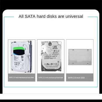 HDD Atveju 3.5 Colių 2,5 Colio SATA į USB 3.0 Adapteris Išorinio Kietojo disko Disko Aptvarą HDD SSD Disko JAV Plug