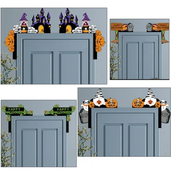 Helovinas Durų Rėmo Lipdukai Puošia Haunted House Šalies Ornamentas, Namų Reikmenys, Papuošalai Mediniai Kampe Ženklas