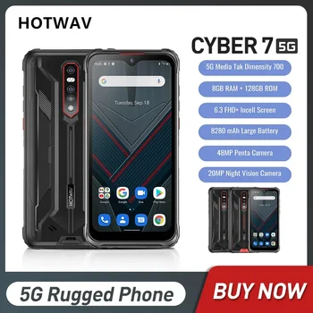 Hotwav Cyber 7 Vandeniui Patikima išmaniųjų telefonų 6.3 Colių FHD Octa Core 8GB+128GB 5G 