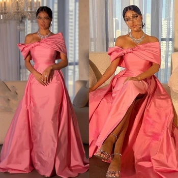 Išskirtinį Dydžių Off-the-pečių Kamuolys suknelė Oficialų Ocassion Suknelė Lankai Puoštas Grindų ilgis Charmeuse Vakaro Suknelės