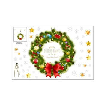 Kalėdų Langą Sienų Lipdukai Kokybės PVC Lipdukai Lipni ir Lengva Valyti Naujųjų Metų Dekoracija Namuose ar Biure