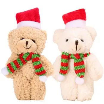 Kalėdų Pliušinis Meškinas Nešiojamų Kalėdų Meškiukas Minkštas Pliušinis Žaislas Animacinių filmų Gyvūnų Plushies Vaikams hrow Pagalvę už Hugging