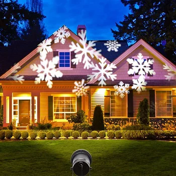 Kalėdų Snaigės Projektoriaus Šviesos Lauko IP65 Vandeniui LED Snaigės Projekcija Lempos Sodo Kalėdų Atostogų Šaliai Dekoro