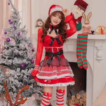 Kalėdų Šventė Kalėdų Girl Dress Seksualus, Saldus Clother