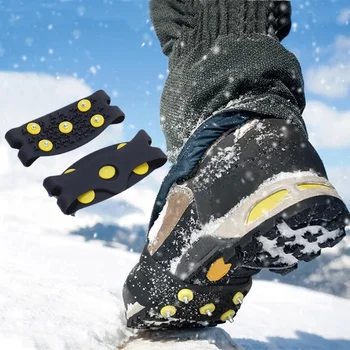 Kapliukai Sniego Ir Ledo Gripper Batų Kapliukai, Spaustuvai, skirti Žiemos Žvejybos Alpinistinės Batų Kapliukai Anti-slydimo Apima Snowshoes