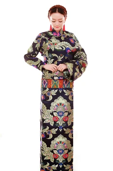 Kinijos Tibeto Medžiaga Moterų Marškiniai Chalatas, Tiktų Žiemos Vestuvių