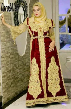 Kuklus Arabų Dviejų Dalių Bordo Vakaro Suknelės Su Nėrinių Aplikacijos Kristalų Pusė Rankovių Prom Chalatai Moterims Dėvėti Šalis