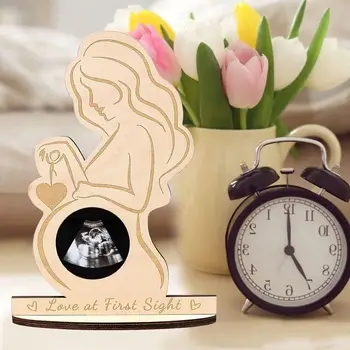 Kūdikių Skelbimas Kūdikio Ultragarso Nuotrauką Rėmas Medinis Nėštumo Dovana Nėščia Motina Suvenyras Namų Puošybai