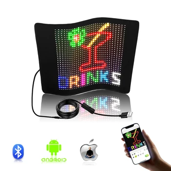 LED Ekranas Pasirašyti Reklamos RGB Slinkimo Žinutę Rodyti Lenta Sulankstomas App Minkšta Lanksti Led Panel 